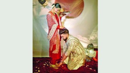હિનાએ આ વર્ષે તેની પહેલી કરવા ચૌથની ઉજવણી કરી હતી